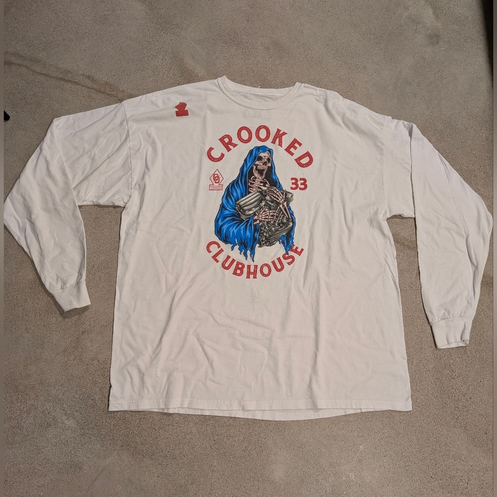 Crooked Clubhouse "Crooked Clubhouse 33" Grim Reaper Graphic Long Sleeve Shirt